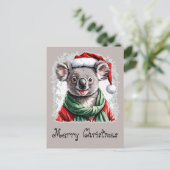 動物おもしろいのクリスマスのお気に入り – Koala 1 ポストカード (スタンド正面)