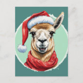 動物おもしろいのクリスマスのお気に入り – Llama 1 ポストカード (正面)