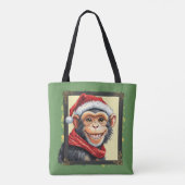 動物おもしろいのクリスマスのお気に入り – Monkey 2 トートバッグ (裏面)
