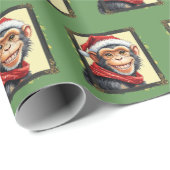 動物おもしろいのクリスマスのお気に入り – Monkey 2 ラッピングペーパー (ロールコーナー)