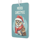 動物おもしろいのクリスマスのお気に入り – Owl 1 カーエアーフレッシュナー (左)