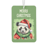 動物おもしろいのクリスマスのお気に入り – Panda 1 カーエアーフレッシュナー (裏面)