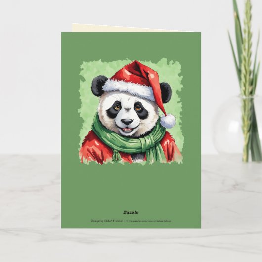 動物おもしろいのクリスマスのお気に入り – Panda 1 カード (裏面)