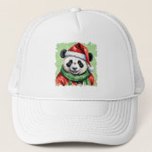動物おもしろいのクリスマスのお気に入り – Panda 1 キャップ (正面)
