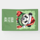 動物おもしろいのクリスマスのお気に入り – Panda 1 横断幕 (横)