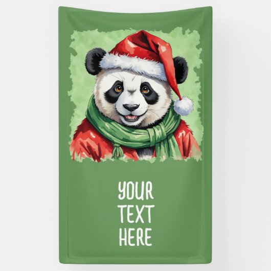 動物おもしろいのクリスマスのお気に入り – Panda 1 横断幕 (縦)