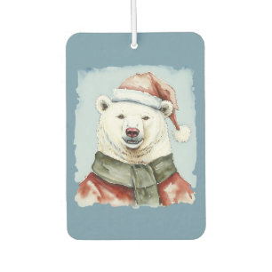 動物おもしろいのクリスマスのお気に入り – Polar Bear 1 カーエアーフレッシュナー