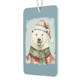 動物おもしろいのクリスマスのお気に入り – Polar Bear 1 カーエアーフレッシュナー (左)