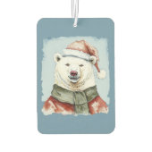動物おもしろいのクリスマスのお気に入り – Polar Bear 1 カーエアーフレッシュナー (裏面)