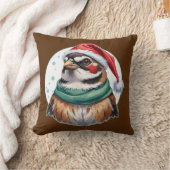 動物おもしろいのクリスマスのお気に入り – Sparrow 1 クッション (ブランケット)