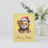 動物おもしろいのクリスマスのお気に入り – Teddy Bear 1 ポストカード (スタンド正面)
