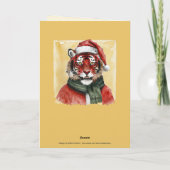動物おもしろいのクリスマスのお気に入り – Tiger 1 カード (裏面)