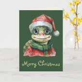 動物おもしろいのクリスマスのお気に入り – Turtle 2 カード (黄色い花)