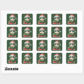 動物おもしろいのクリスマスのお気に入り – Turtle 2 スクエアシール (シート)