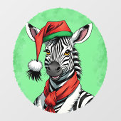 動物おもしろいのクリスマスのお気に入り – Zebra 1 ウィンドウサイン (シート)