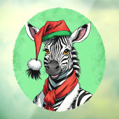 動物おもしろいのクリスマスのお気に入り – Zebra 1 ウィンドウサイン (シート3)