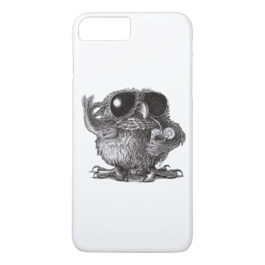 動物おもしろいのクールフクロウ Case-Mate iPhoneケース (裏面)