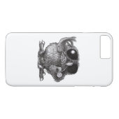 動物おもしろいのクールフクロウ Case-Mate iPhoneケース (裏面(横))