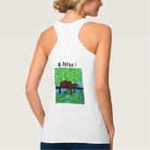 動物おもしろいのスポーティパーソナライズされた タンクトップ (裏面)