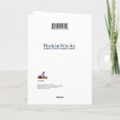 動物おもしろいのメリークリスマス – ソファの上でピー シーズンカード (裏面)