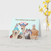 動物おもしろいの病気が治る カード (黄色い花)