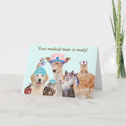 動物おもしろいの病気が治る カード (正面)