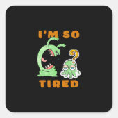 動物おもしろいの皮肉にかわいい スクエアシール (正面)