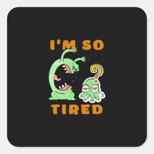 動物おもしろいの皮肉にかわいい スクエアシール (正面)