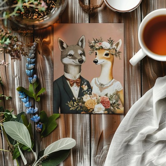 動物おもしろいの結婚数 招待状