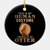 動物おもしろいの衣装動物園の飼育員 セラミックオーナメント (裏面)