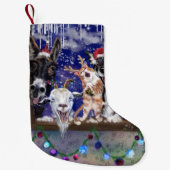 動物おもしろいパーティークリスマスストッキング スモールクリスマスストッキング (正面)