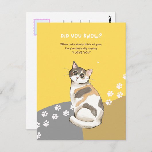 動物おもしろいファクトポストカード ポストカード (正面/裏面)