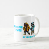 動物おもしろいファッション恋人ギフト コーヒーマグカップ (正面右)