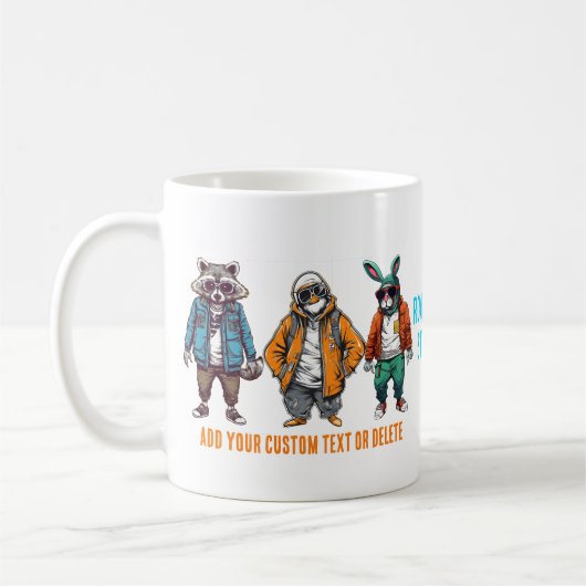 動物おもしろいファッション恋人ギフト コーヒーマグカップ (左)