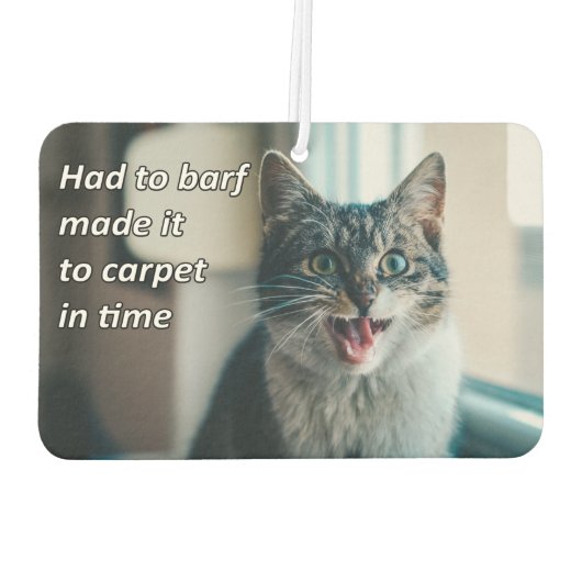 動物おもしろいミーム猫ミームユーモアのある写真 カーエアーフレッシュナー (裏面)