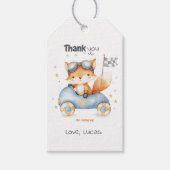 動物おもしろいレース車2回目の誕生日 ギフトタグ (正面)