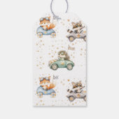 動物おもしろいレース車2回目の誕生日 ギフトタグ (裏面)