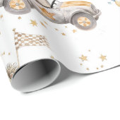 動物おもしろいレース車2回目の誕生日 ラッピングペーパー (ロールコーナー)