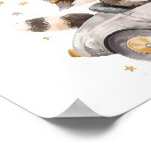 動物おもしろいレース車2ndバースデーウェルカム ポスター (角)