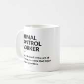 動物おもしろい取締官の定義 コーヒーマグカップ (正面左)