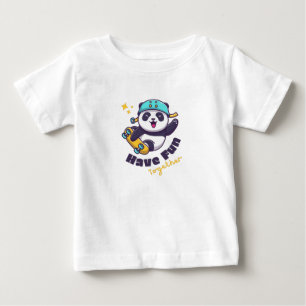 動物おもしろい好きにはかわいいパンダ ベビーTシャツ