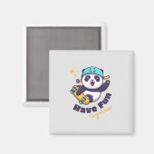 動物おもしろい好きにはかわいいパンダ マグネット (正面/裏面)