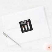 動物おもしろい愛者ギフトの熱狂する軸外レベル スクエアシール (封筒)