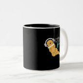 動物おもしろい漫画ユーモアオッター宇宙 ツートーンマグカップ (正面右)