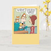 動物おもしろい磁気記念日 カード (黄色い花)