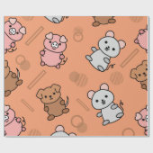 動物おもしろい紙 ラッピングペーパー (フラット)