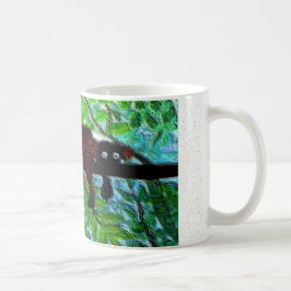 動物おもしろい赤キツネリラックスザル コーヒーマグカップ