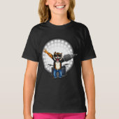 動物おもしろい音楽ギフト | タイガークール・ロック・ダンサー Tシャツ (正面)