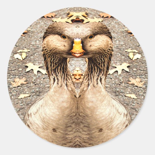 動物おもしろい ラウンドシール (正面)