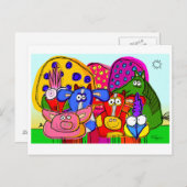 「動物および木」のすごい郵便はがき ポストカード (正面/裏面)